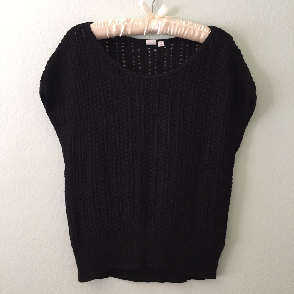 Gap black short sleeve Knit Top sweater